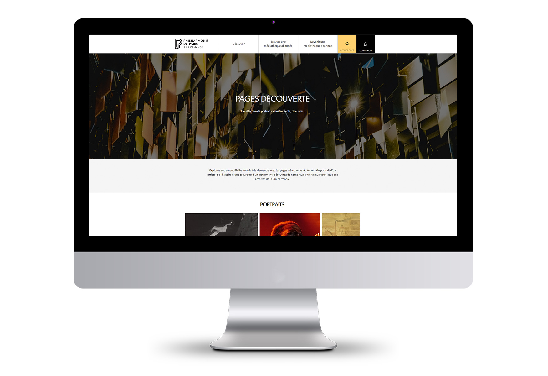 Pages découverte - mockup site