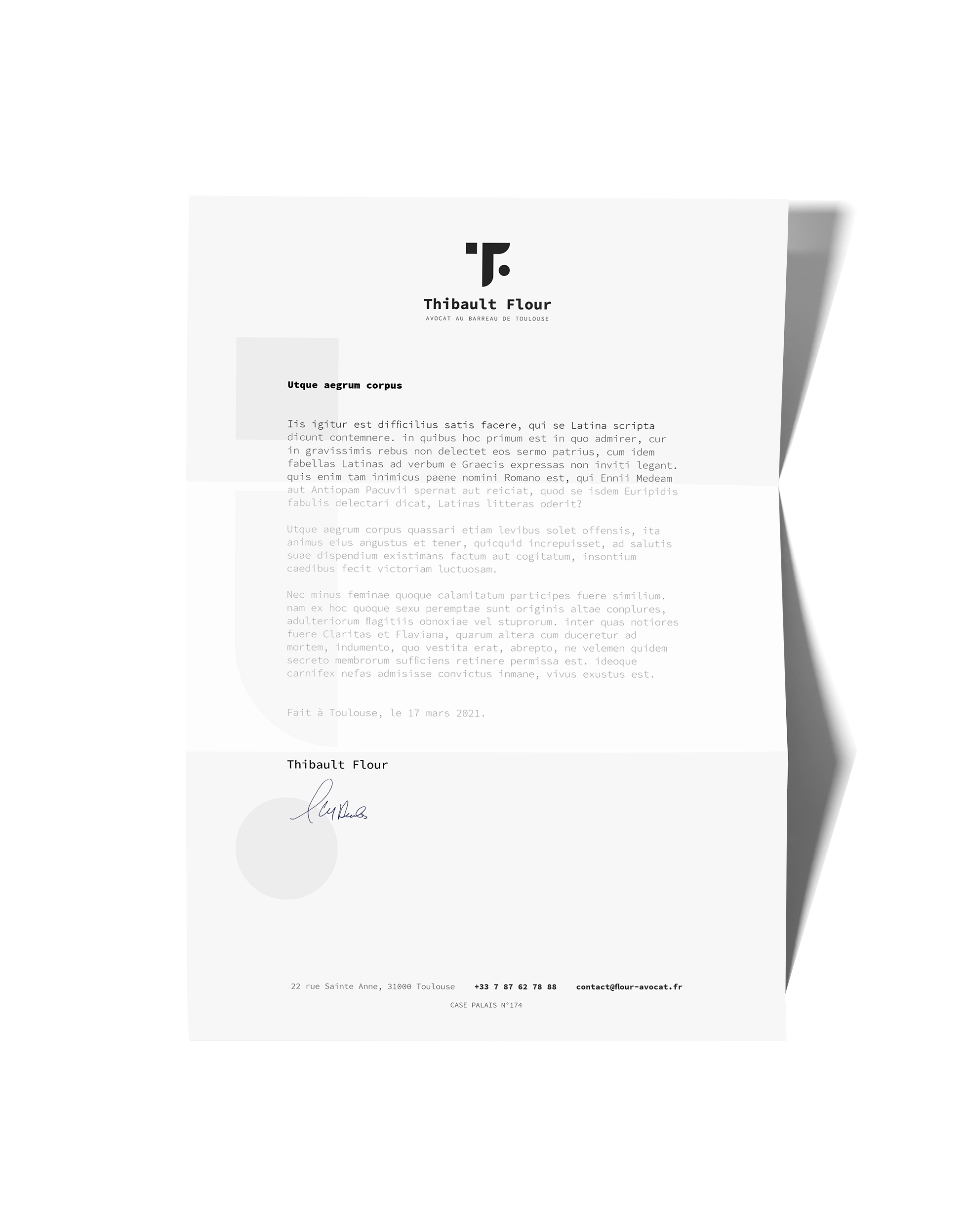Papier d'en-tête Thibault Flour